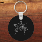 Porte-clés Chat Black Lover Skeleton Main Boop Funny Hallowee (Recto)