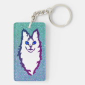 Porte-clés Chat bleu (Dos)