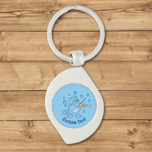 Porte-clés Chat Bleu avec Violon