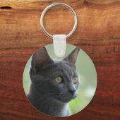 Porte-clés Chat bleu russe (Recto)