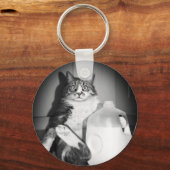 Porte-clés Chat Boire Du Lait De Jug (Recto)