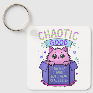 Porte-clés Chat Bon Chaos Je Fais Ce Que Je Veux