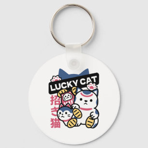 Porte-clés Chat Chanceux Maneki Neko – Chat de Fortune Japona