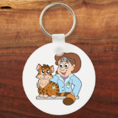 Porte-clés Chat chez vétérinaire (Recto)