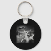 Porte-clés Chat Chocs Drôle Selfie Père Noël Sleigh Noël Ni (Recto)