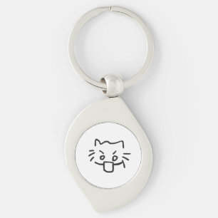 Porte-clés chat choqué