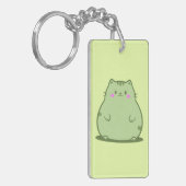 Porte-clés Chat Chubby Matcha Vert (Devant gauche)