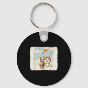 Porte-clés Chat Coloré Mouches Kites Style Pour Une Vibe Bézé