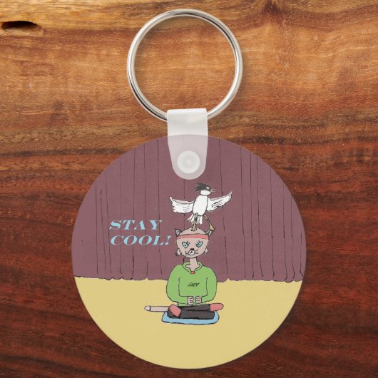 Porte-clés Chat cool ! (Recto)