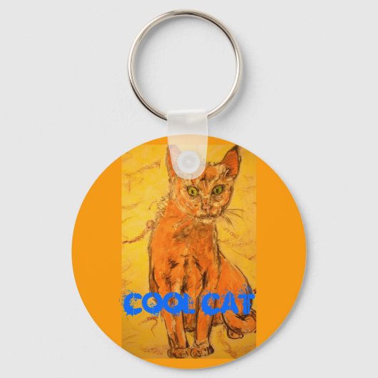 Porte-clés Chat cool (Recto)