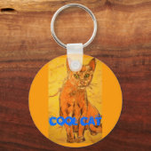 Porte-clés Chat cool (Recto)
