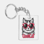 Porte-clés Chat Cool 1 (Devant gauche)
