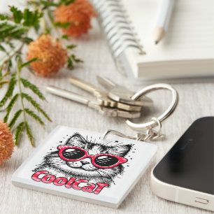 Porte-clés Chat Cool 1