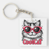 Porte-clés Chat Cool 1 (Devant)