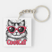 Porte-clés Chat Cool 1 (Dos)