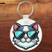 Porte-clés Chat Cool – Accessoire Félin Élégant (Verso)