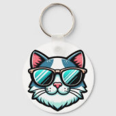 Porte-clés Chat Cool – Accessoire Félin Élégant (Verso)