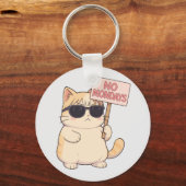Porte-clés Chat Cool Pas De Lundi Mème Esthétique (Recto)