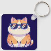 Porte-clés Chat Cool – Personnalité de poche avec  (Dos)