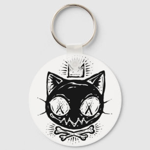 Porte-clés Chat Crâne Couronné