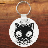 Porte-clés Chat Crâne Couronné (Verso)