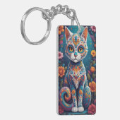 Porte-clés Chat Crâne de Sucre (Devant gauche)