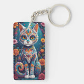 Porte-clés Chat Crâne de Sucre (Dos)
