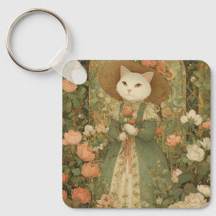 Porte-clés Chat - Dame de chat victorienne Rosewood