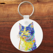 Porte-clés Chat dans le bouton Lumière du Soleil (Verso)