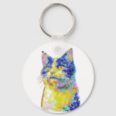 Porte-clés Chat dans le bouton Lumière du Soleil (Verso)