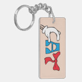 Porte-clés Chat dans le Casquette | Texte de la pièce (Devant gauche)