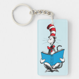 Porte-clés Chat dans le chapeau en lecture