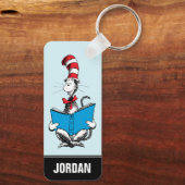 Porte-clés Chat dans le chapeau en lecture (Verso)