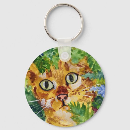 Porte-clés Chat dans le masquage (Recto)