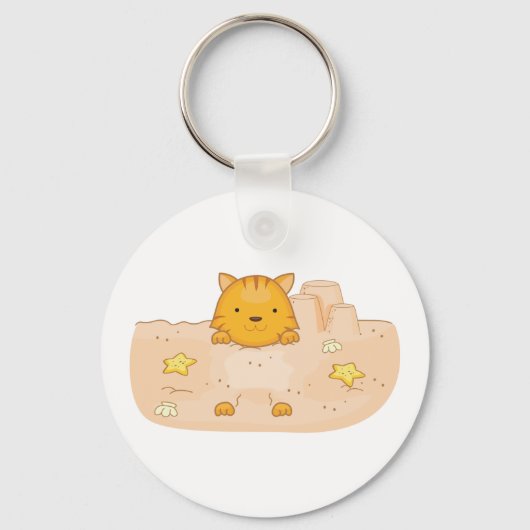 Porte-clés Chat Dans Le Sable (Verso)