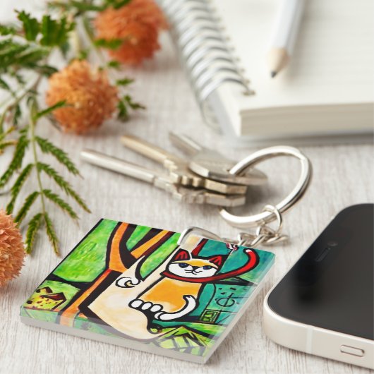 Porte-clés Chat dans un arbre (Devant Droit)