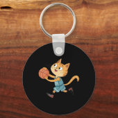 Porte-clés Chat de basketball mignon (Recto)