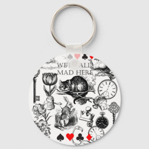 Porte-clés Chat de Cheshire classique alice au pays des merve