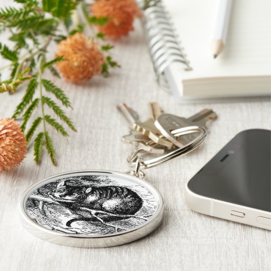 Porte-clés Chat de Cheshire de Lewis Carroll (Côté)