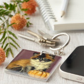 Porte-clés Chat de Halloween Ragdoll vintage (Devant Droit)