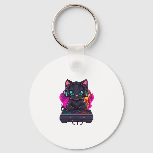Porte-clés Chat de joueur éffrayant (Recto)