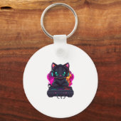 Porte-clés Chat de joueur éffrayant (Recto)