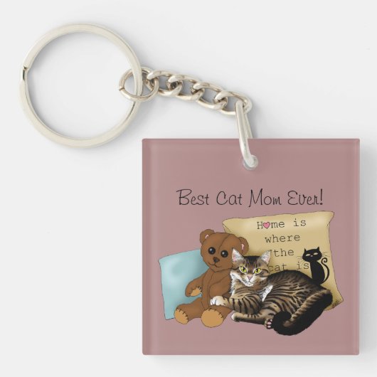 Porte-clés Chat de la Fête des Mères (Devant)