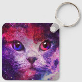 Porte-clés Chat de la galaxie violette (Dos)