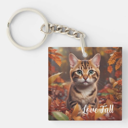 Porte-clés Chat de l'automne (Devant)