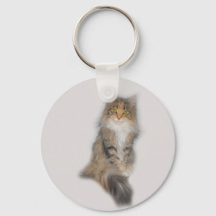 Porte-clés Chat de Maine Coon - Patché