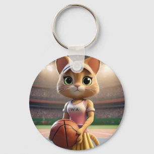 Porte-clés Chat de Netball Féminin,