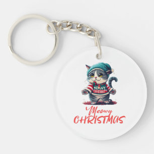 Porte-clés Chat de Noël