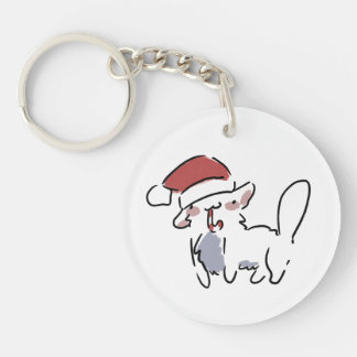Porte-clés Chat de Noël