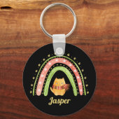 Porte-clés Chat de Noël Et Porte - clé Personnalisé Arc En Ci (Recto)